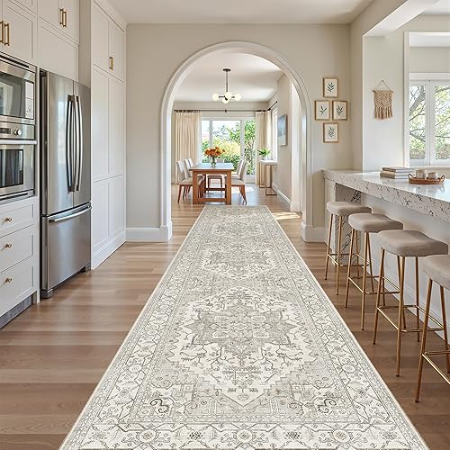 Miniatura 229 de Madane Alfombra lavable de 2 x 3 pies, alfombra de entrada pequeña, antideslizante, vintage, para entrada interior, alfombra de pelo bajo