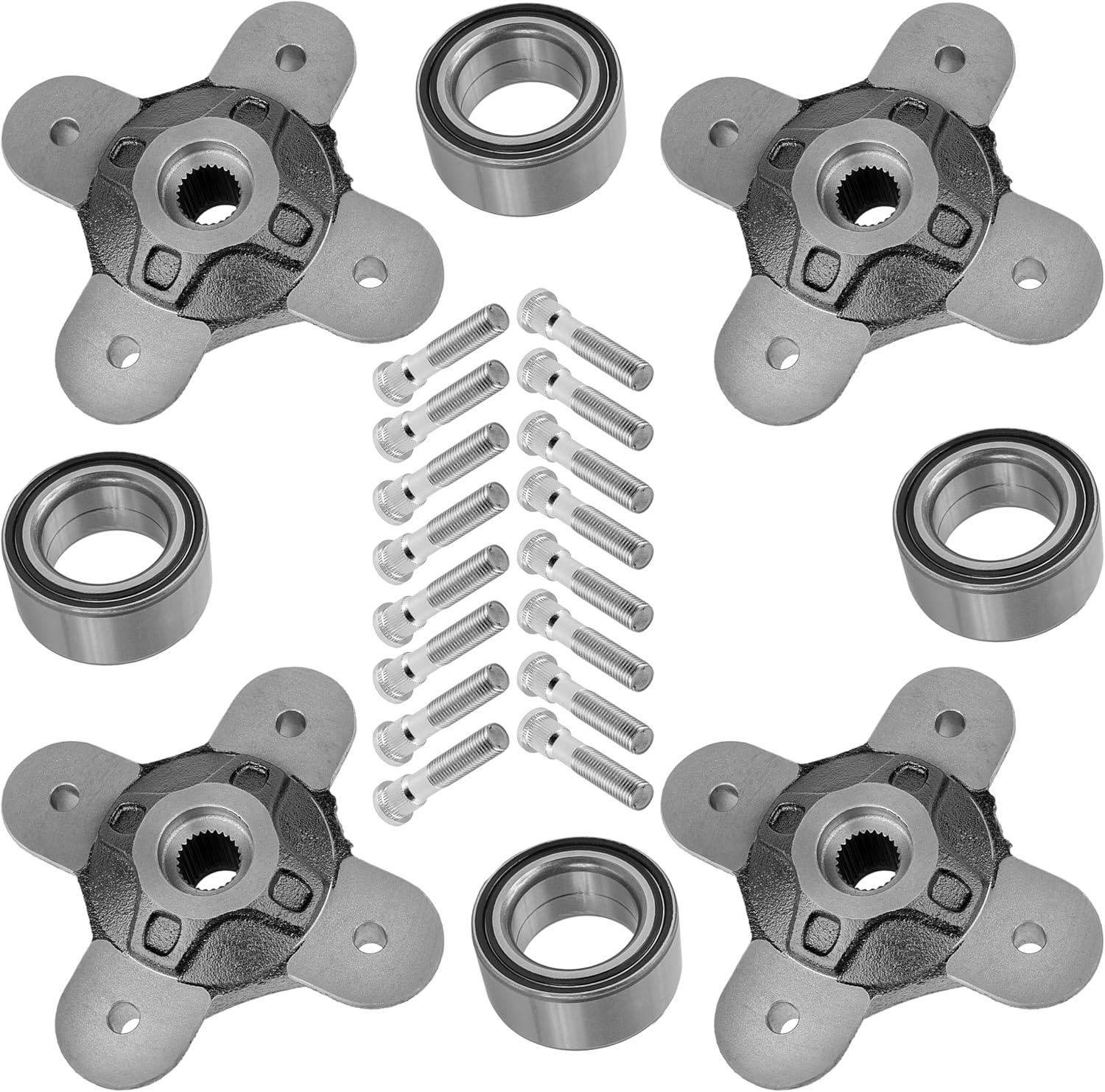 Caltric 4 Front Rear Wheel Hub Kit Compatible with Polaris Rzr Xp 1000 / Rzr Xp 4 1000 2014-2017