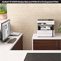 Vista 6 de Epson EcoTank ET-M3170 Impresora inalámbrica monocromática todo en uno Supertank con ADF, fax y Ethernet PLUS 2 años de tinta ilimitada*