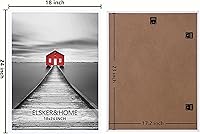 Vista 3 de ELSKER&HOME Juego de 3 Marcos para Póster 18x24, Marco de Fotos Blanco para Montaje en Pared Horizontal o Vertical, Resistente y a Prueba de Arañazos