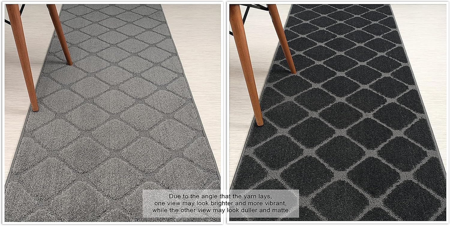 Custom Length Hallway Carpet Runner Rug, Slip Resistant, 26 Inch Wide X Your Choice of Length, Scroll Cappuccino, 26 Inch X 7 Feet, Sold and Priced Per Foot