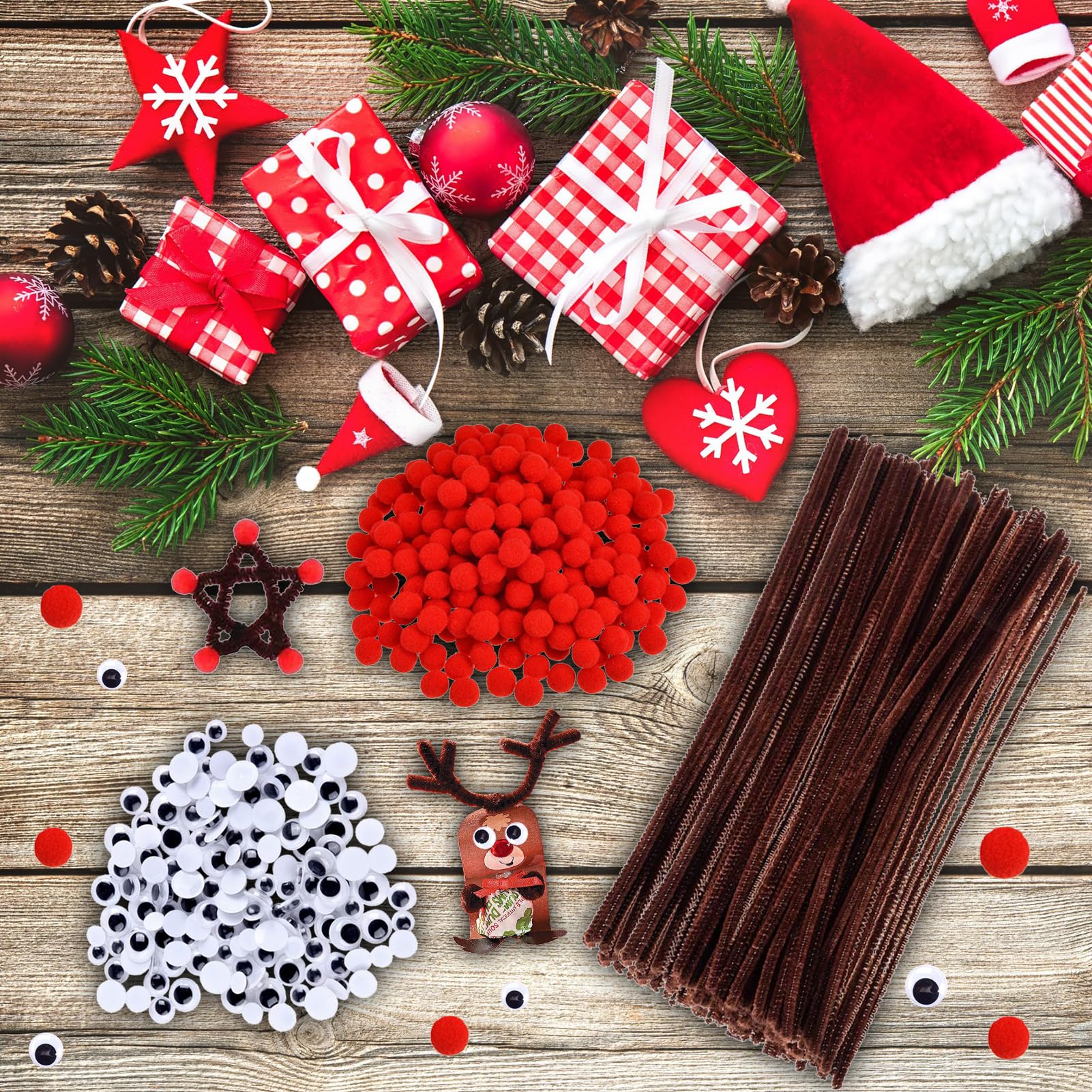 Iooleem 200 Scovolini Marroni, Steli In Ciniglia Per Crafting, Pulizia E Decorazioni, 30,5 Cm - 2