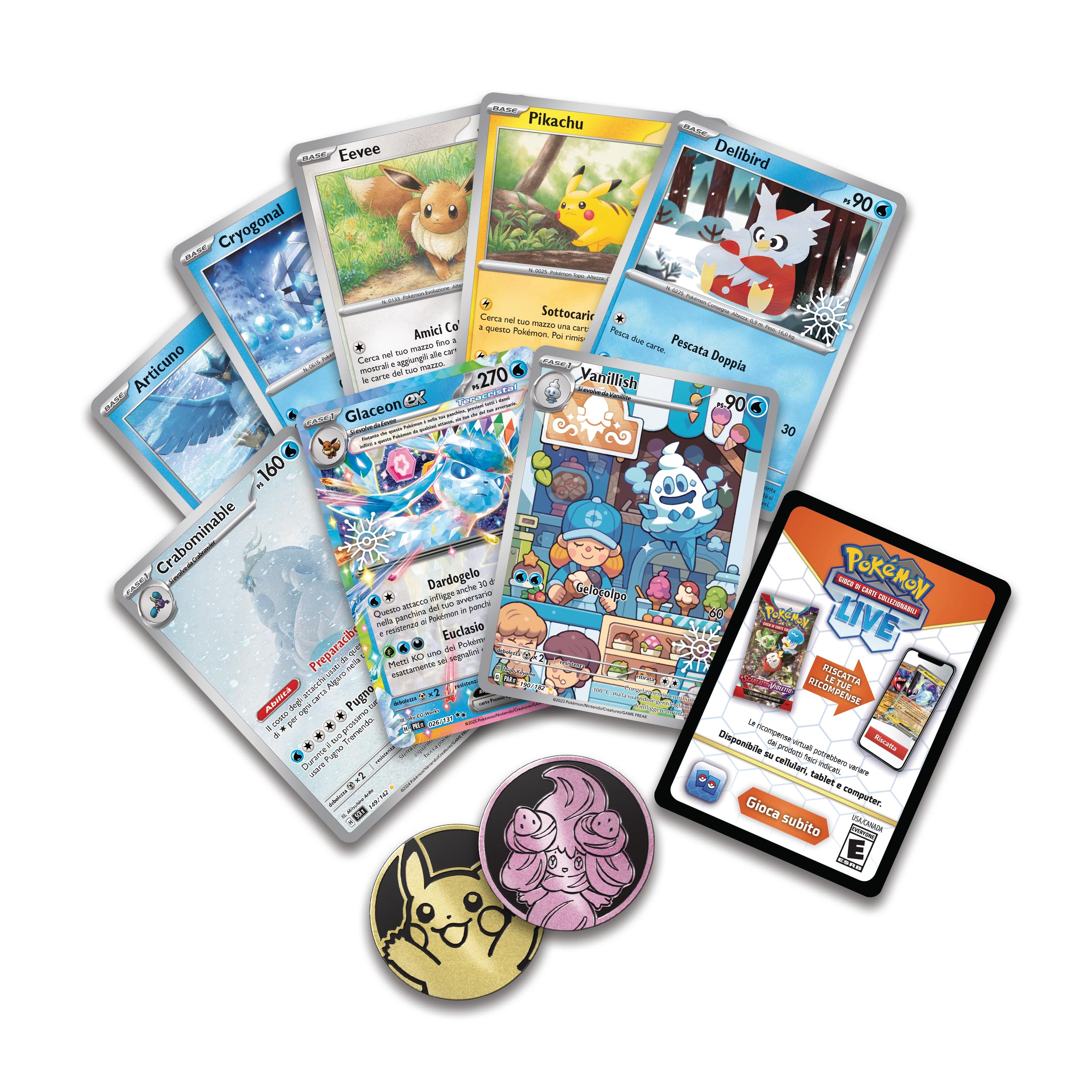 Pokémon: calendario delle feste del GCC Pokémon (otto carte olografiche, sei buste di espansione, sette buste di prova e tanto altro)