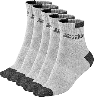 5-Pack Moisture Control Cushioned Compression Work Boots Socks for Men Women Youth