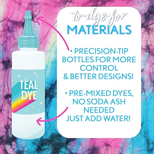 Miniatura 3 de Just My Style Kit de teñido anudado neón medianoche para crear hasta 18 accesorios de teñido anudado, gran juego de manualidades de teñido anudado,