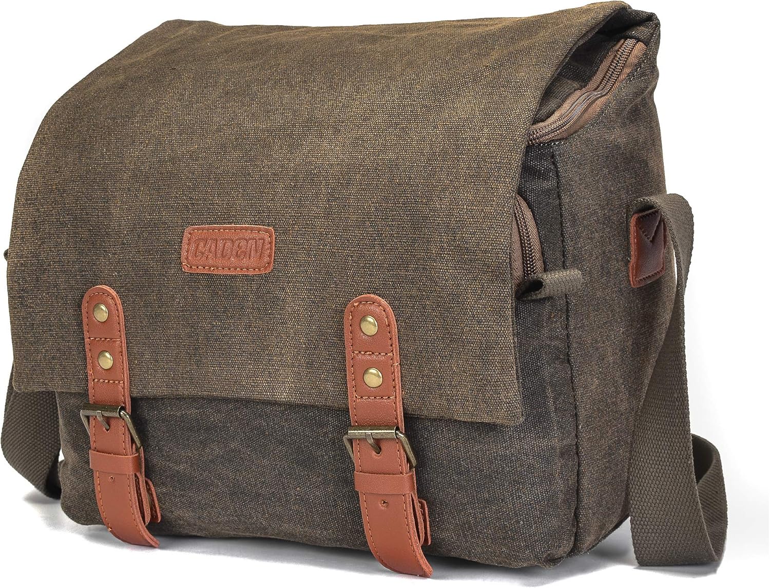 CADeN Camera Bag Case Canvas Leather Trim Compatible for