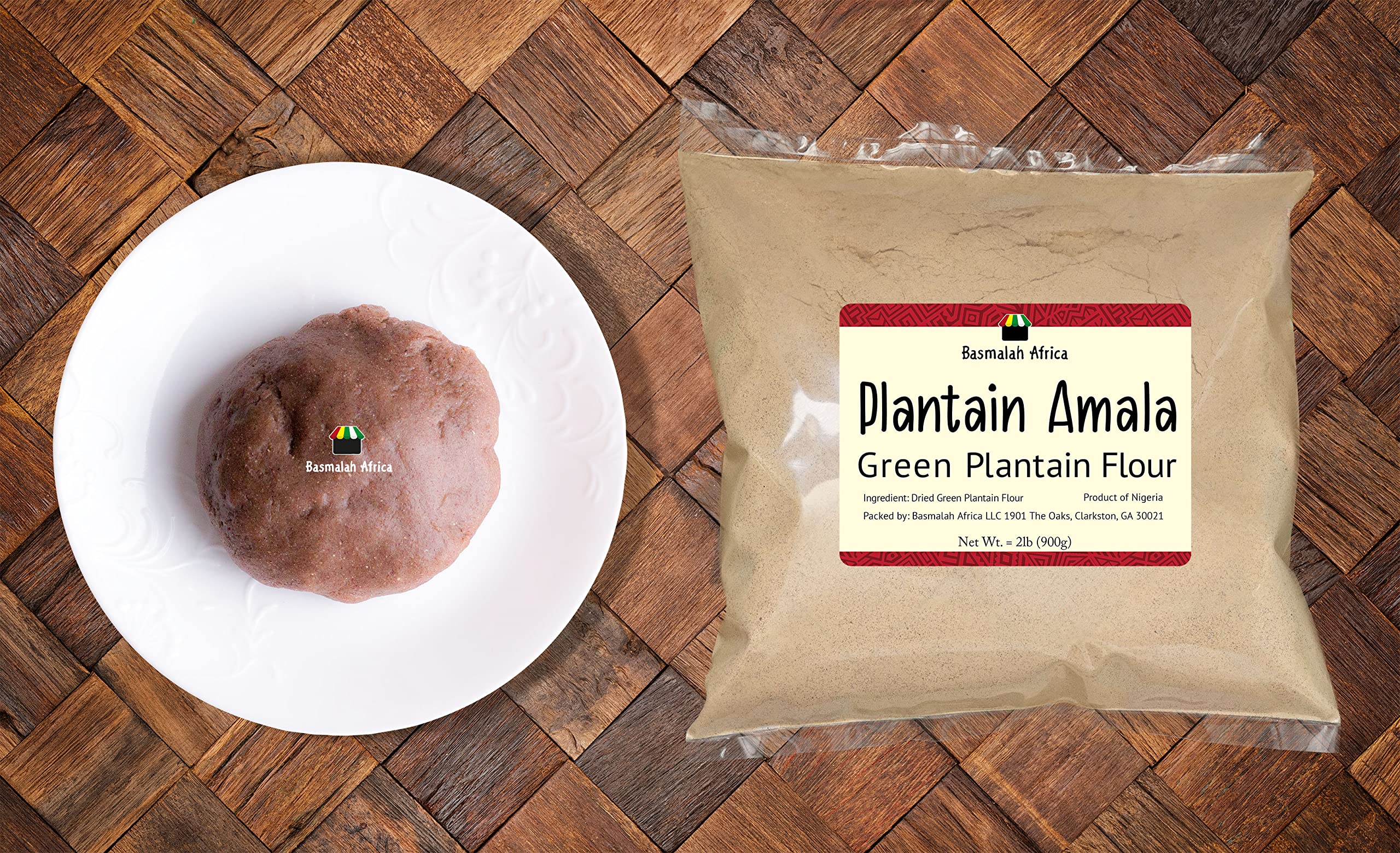 Basmalah Africa Plantain Amala Flour, Green Plantain Flour, Fufu Powder, Fufu Flour, Fufu Mix