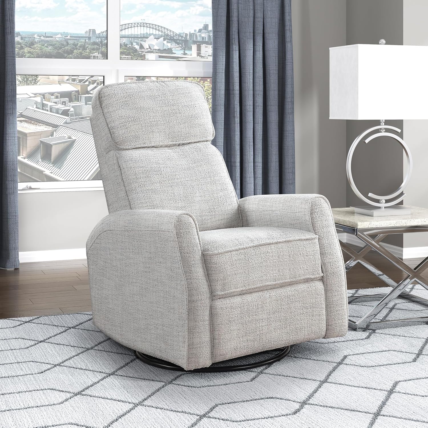 Lexicon Modern Swivel Glider Recliner Chair
