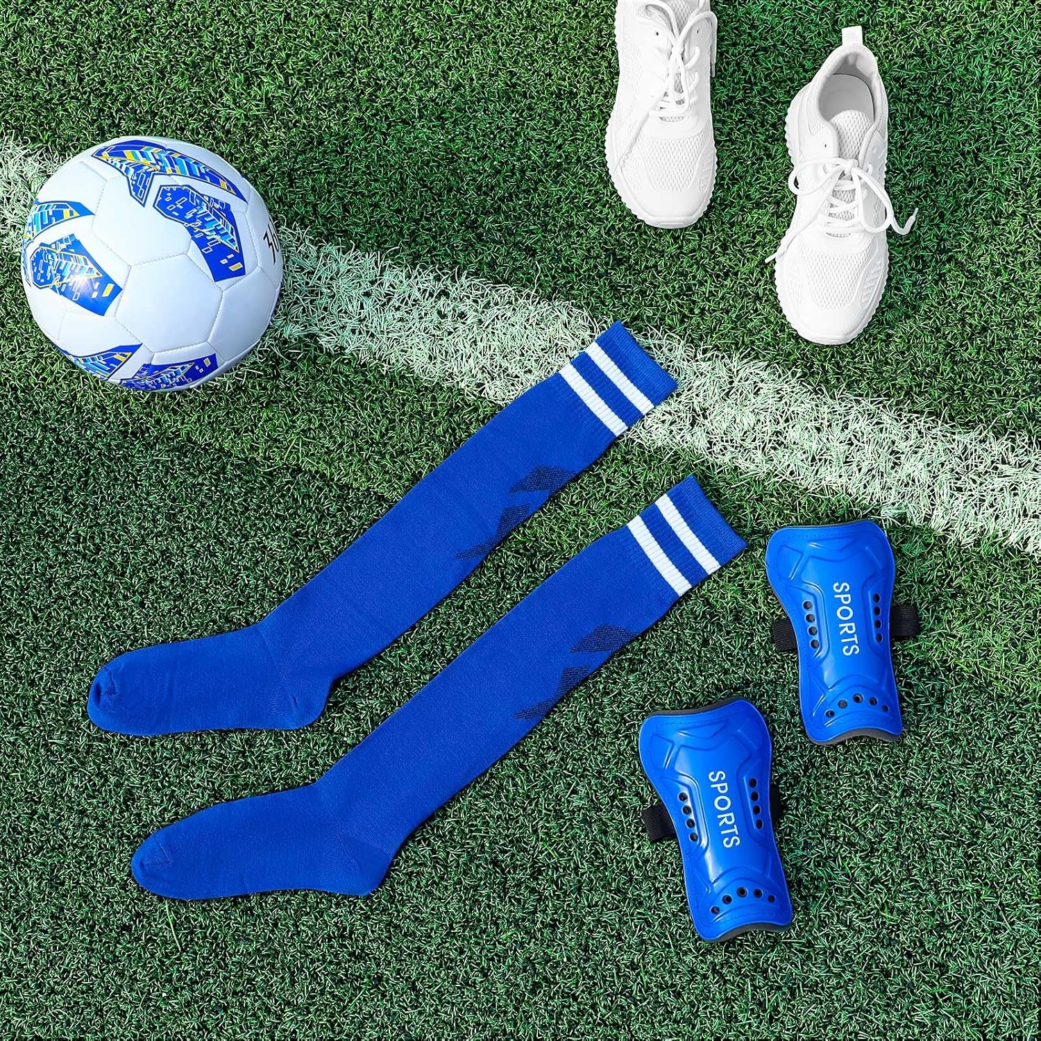 Syhood Soccer Shin Guards and Socks for Toddler Kids Youth, Lightweight Soccer Shin Pads Protective Defender Gear for 3-5, 5-10, 10-15 Years Old Children Teen Boys Girls Sports Game - Image 5