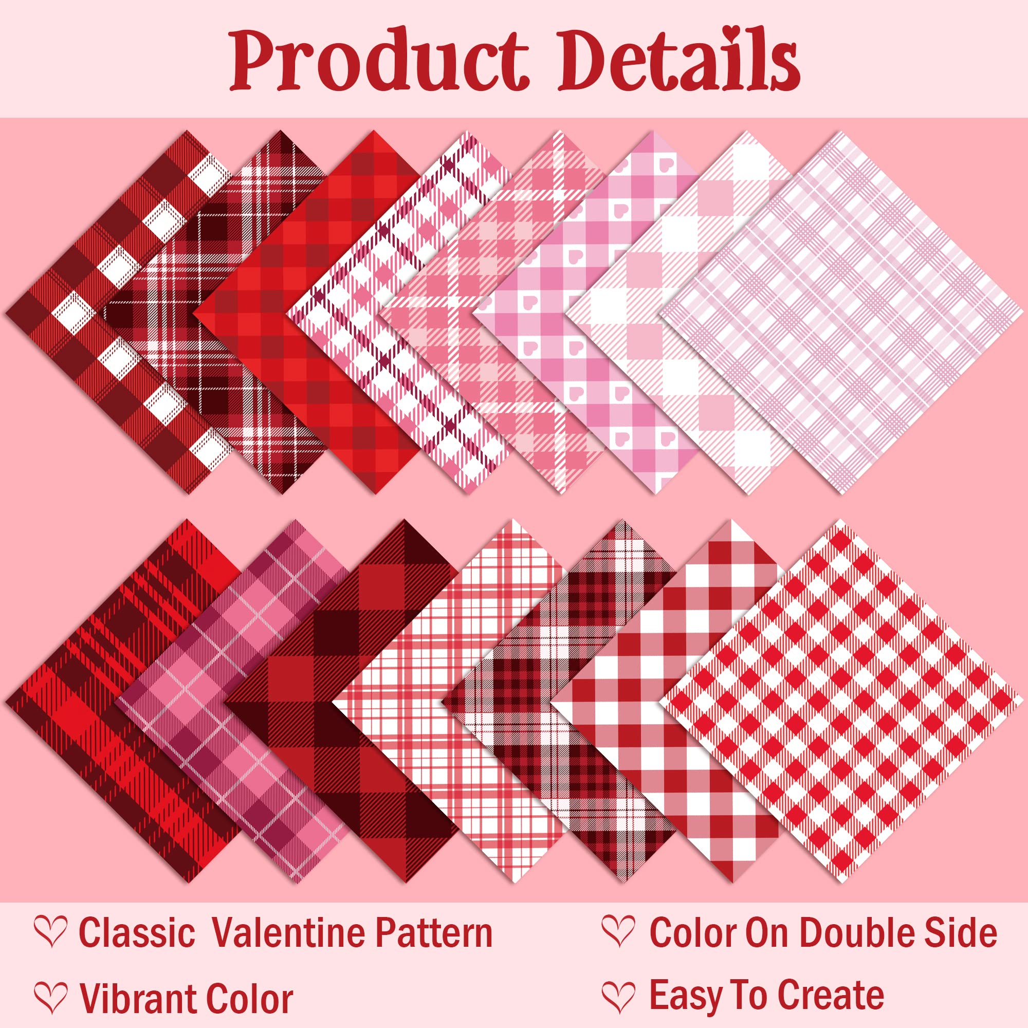 Amazon | Haooryx バレンタインデー スクラップブック用紙 - 60枚