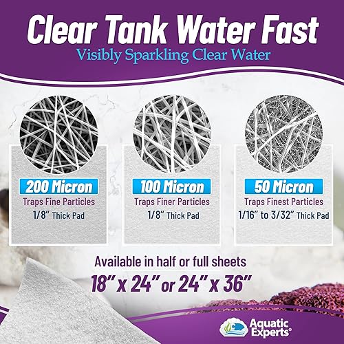 Miniatura 7 de Almohadilla de filtro de acuario FilterFirst de 18 x 72 pulgadas y almohadilla de pulido de 100 micrones, 1 paquete