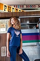 Vista 3 de Life is Good. Camiseta de mujer Crusher Vee Corazón de Corazones, Negro Jet