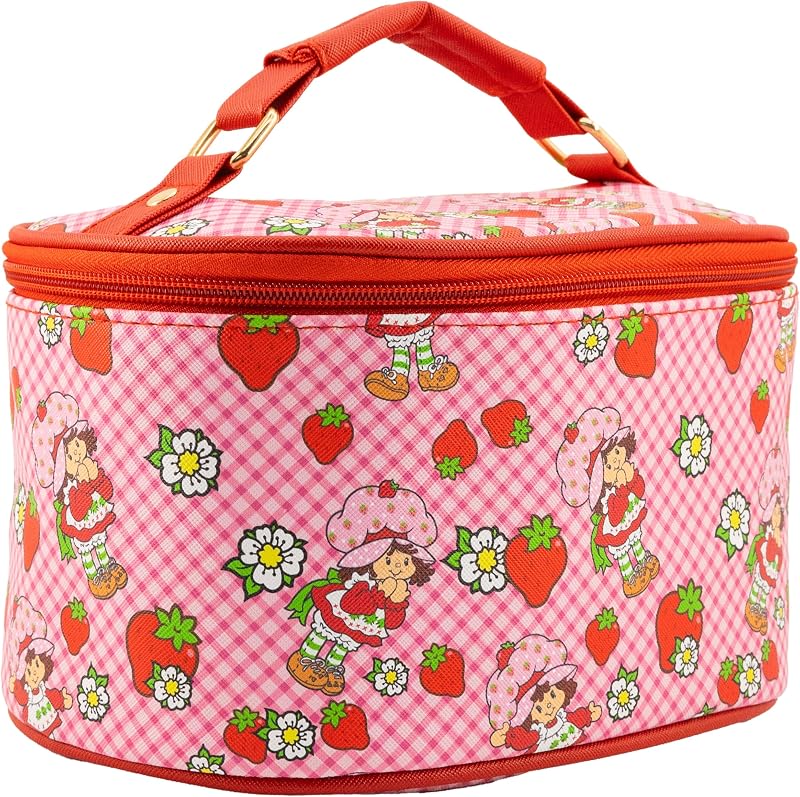Necessaire Strawberry Shortcake Fast Forward com zíper, estojo estruturado, 15,24 x 21,59 x 12,7 cm