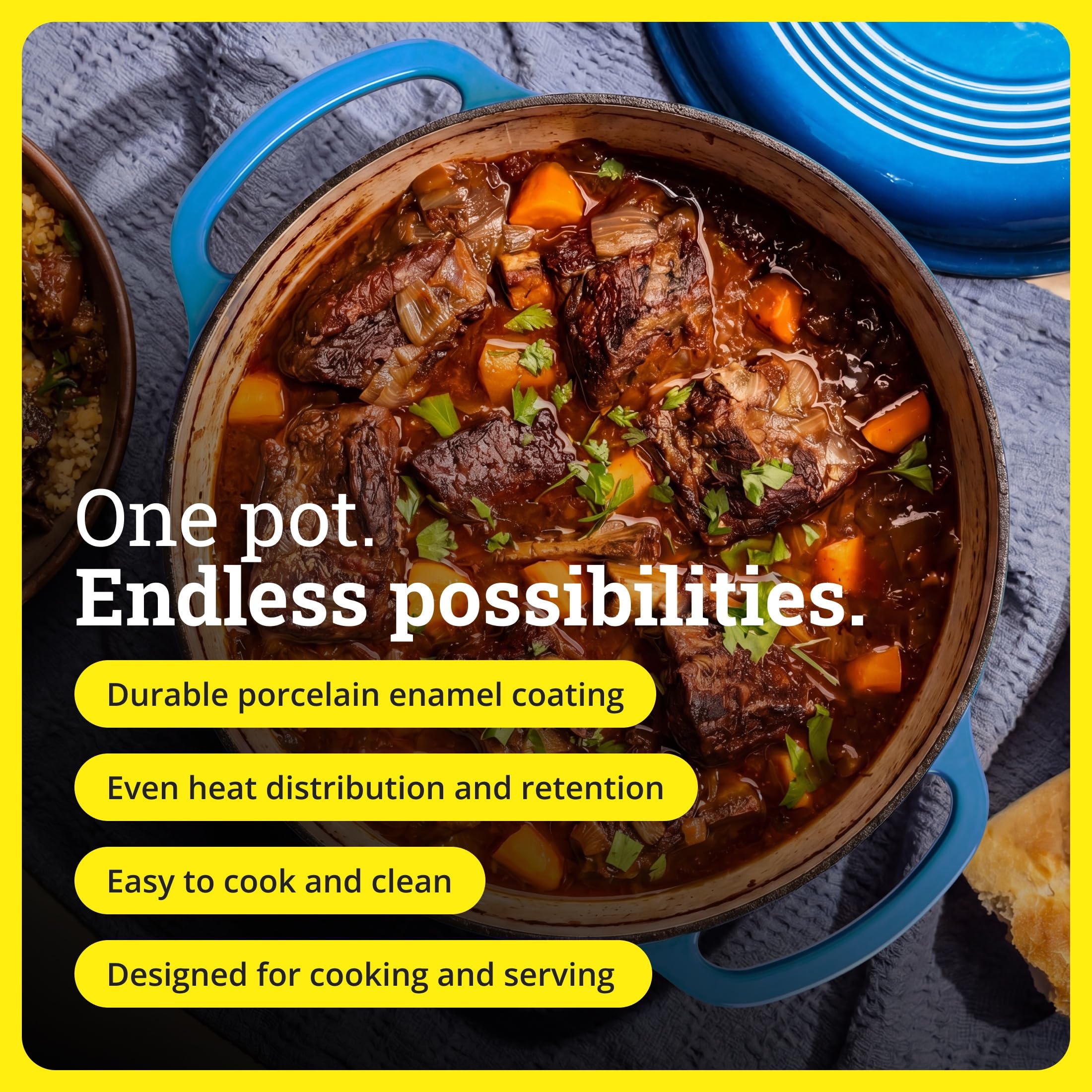Lodge 4.5qt Dutch Oven - Caribbean Blue -2