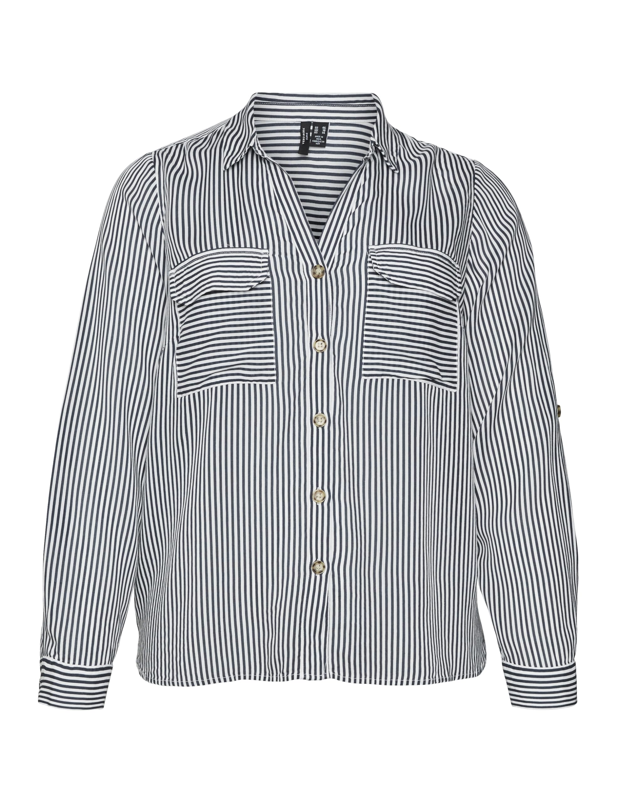 Vero Moda Vmbumpy-Camiseta L/S New Curve Noos Blusas para Mujer