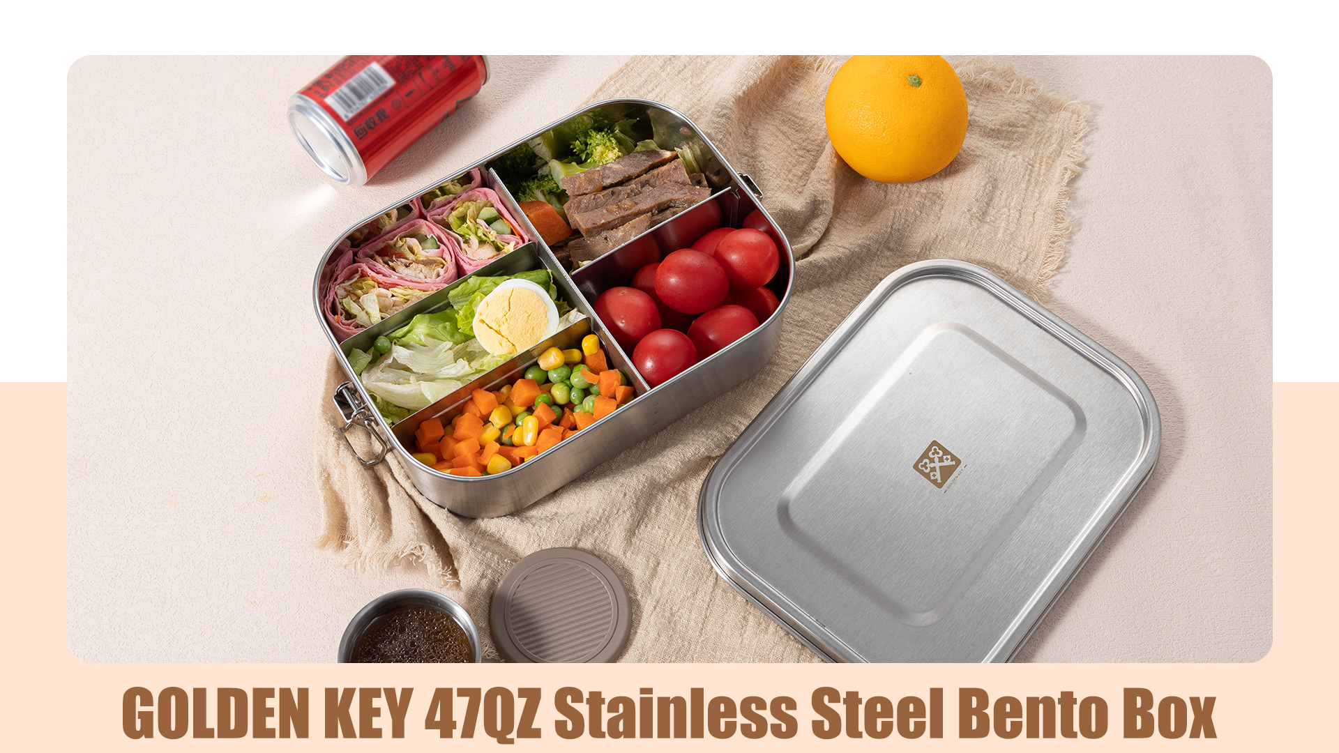 Amazon.com: GOLDEN KEY 47QZ Stainless Steel Bento Box with 5