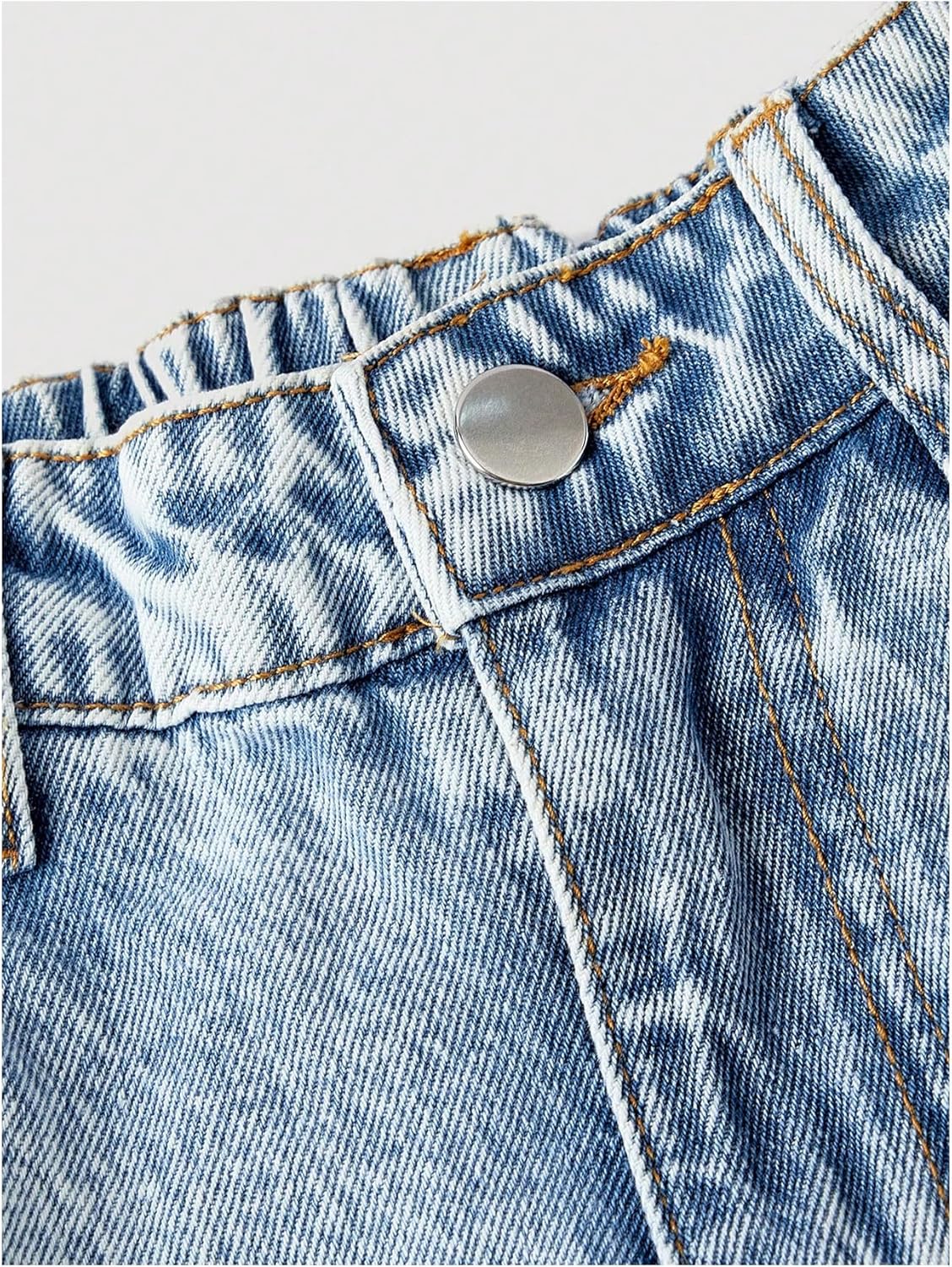 WDIRARA Women's Heart Embroidery Baggy Jeans Straight Leg Denim Pants