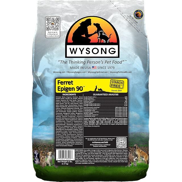Wysong Ferret Epigen 90 - Alimento Natural seco sin almidón para Hurones, marrón, número de Modelo: WDFE905