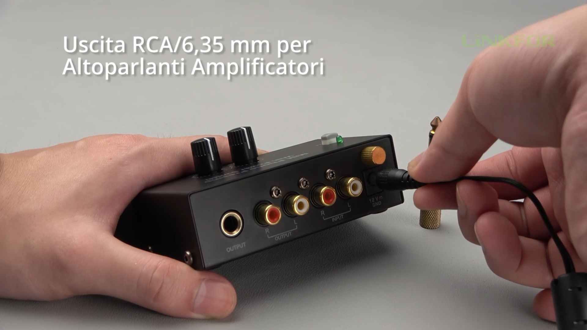 Preamplificatore Phono Per Giradischi - Con Controllo Volume E Uscite RCA/6.35mm