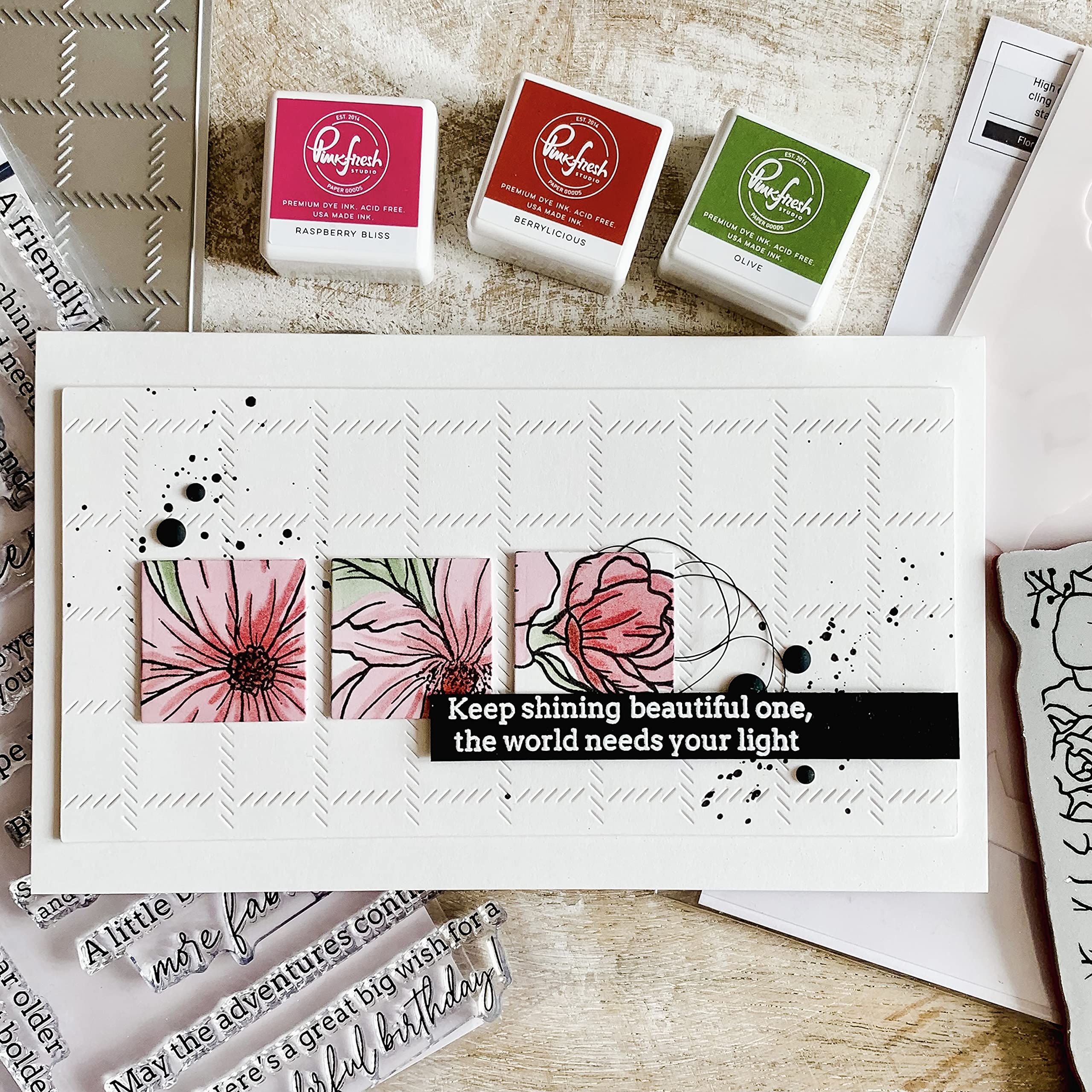 Altenew、Pinkfreshまとめて10セット Amazon.com: Pinkfresh Studio PINKFRESH Stamp A2 FLRL, Floral