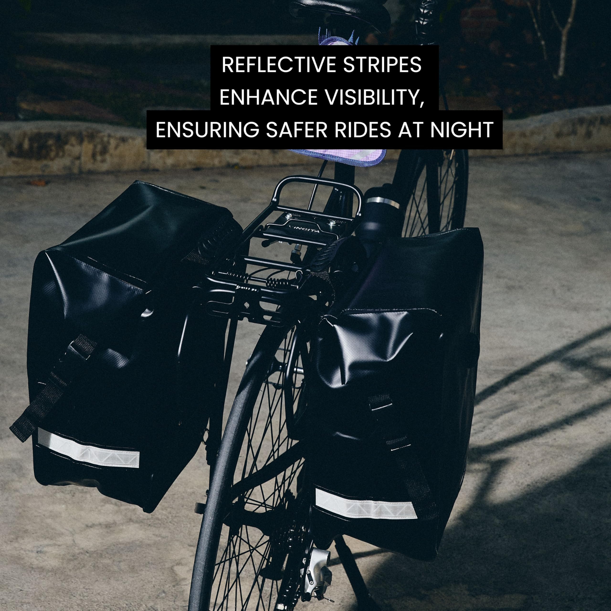 Vincita Triton Wasserdichte Cargo Bag 17L-20L Fahrradtaschen für Fahrrad Zubehör Fahrrad Gepäckträgertaschen (Schwarz)