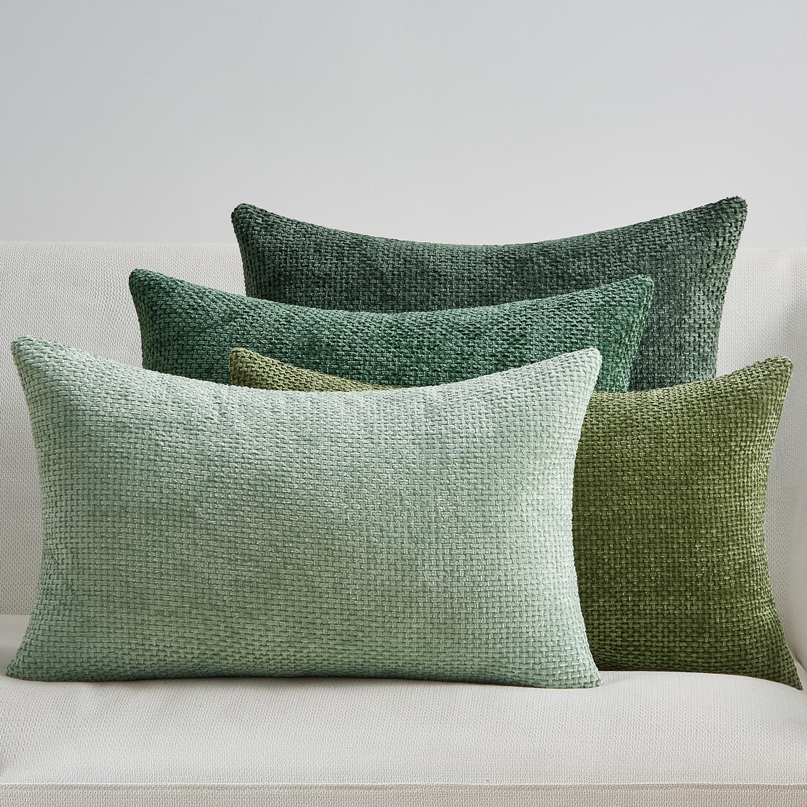 Topfinel Kissenbezug 4er Set Chenille Kissenbezüge für Wohnzimm Schlafzimmer Sofa