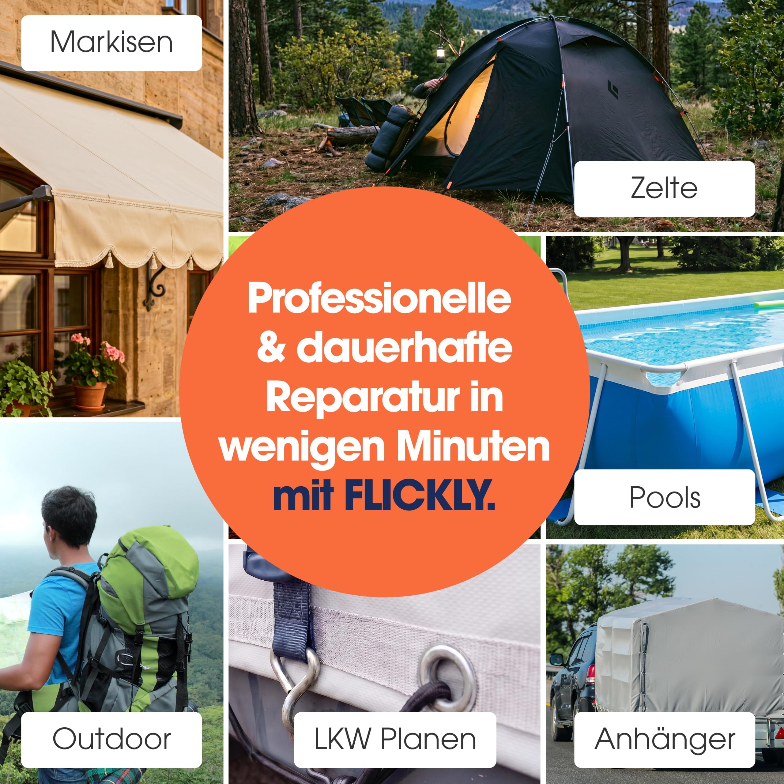 Pool Reparatur Flicken selbstklebend | robust & wasserfest | Poolfolie, Whirlpool, Luftmatratze & Wasserplane reparieren | Vorratspack | 2,5 m x 200 mm | (RAL5012) Lichtblau