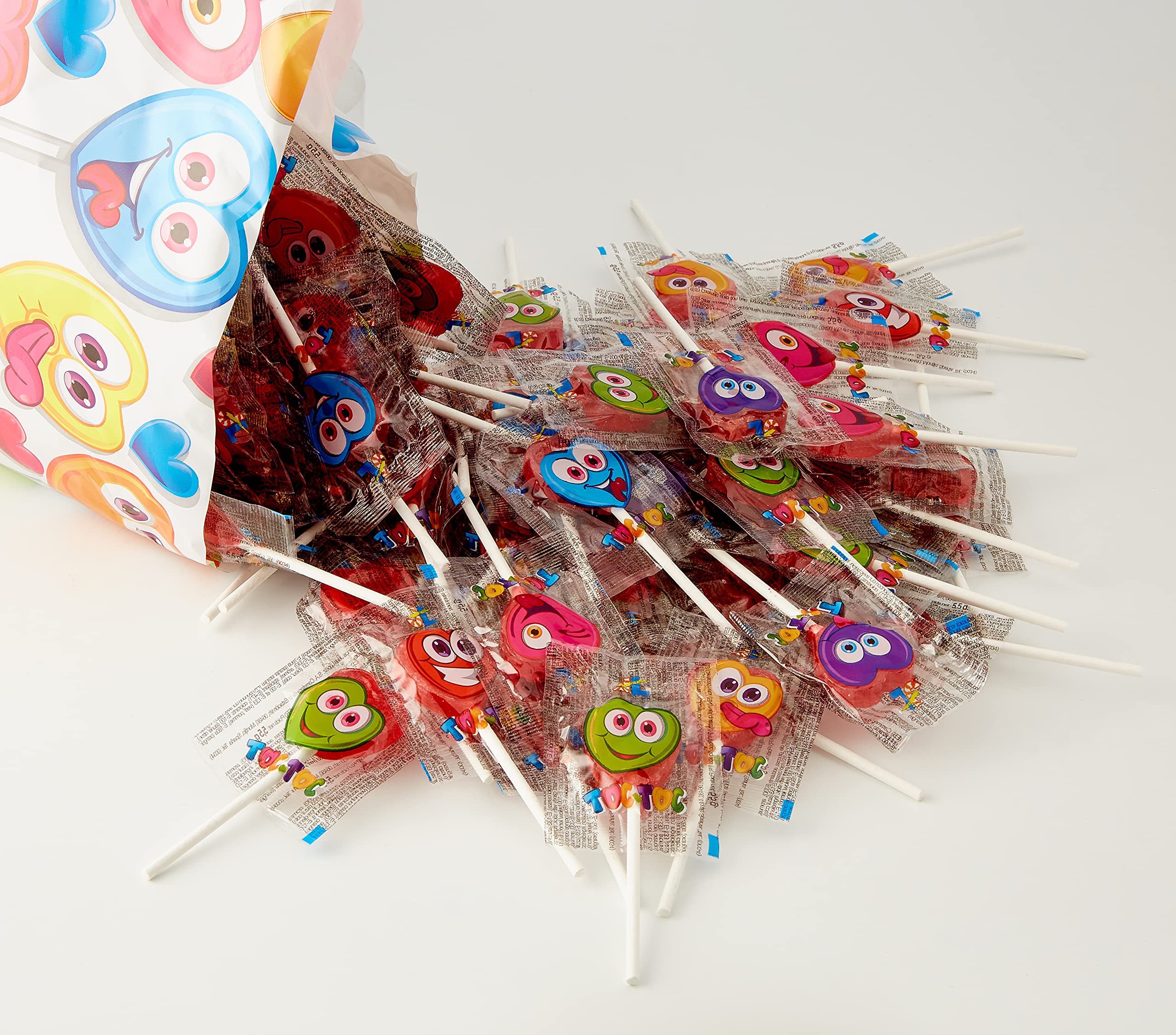 Cerise Toc Toc - Caramel avec du bâton - Lollipops coeur - 200 unités