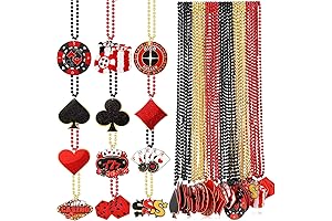 Casino Night Beaded Necklaces in 12 Styles: Illuminate Your Party