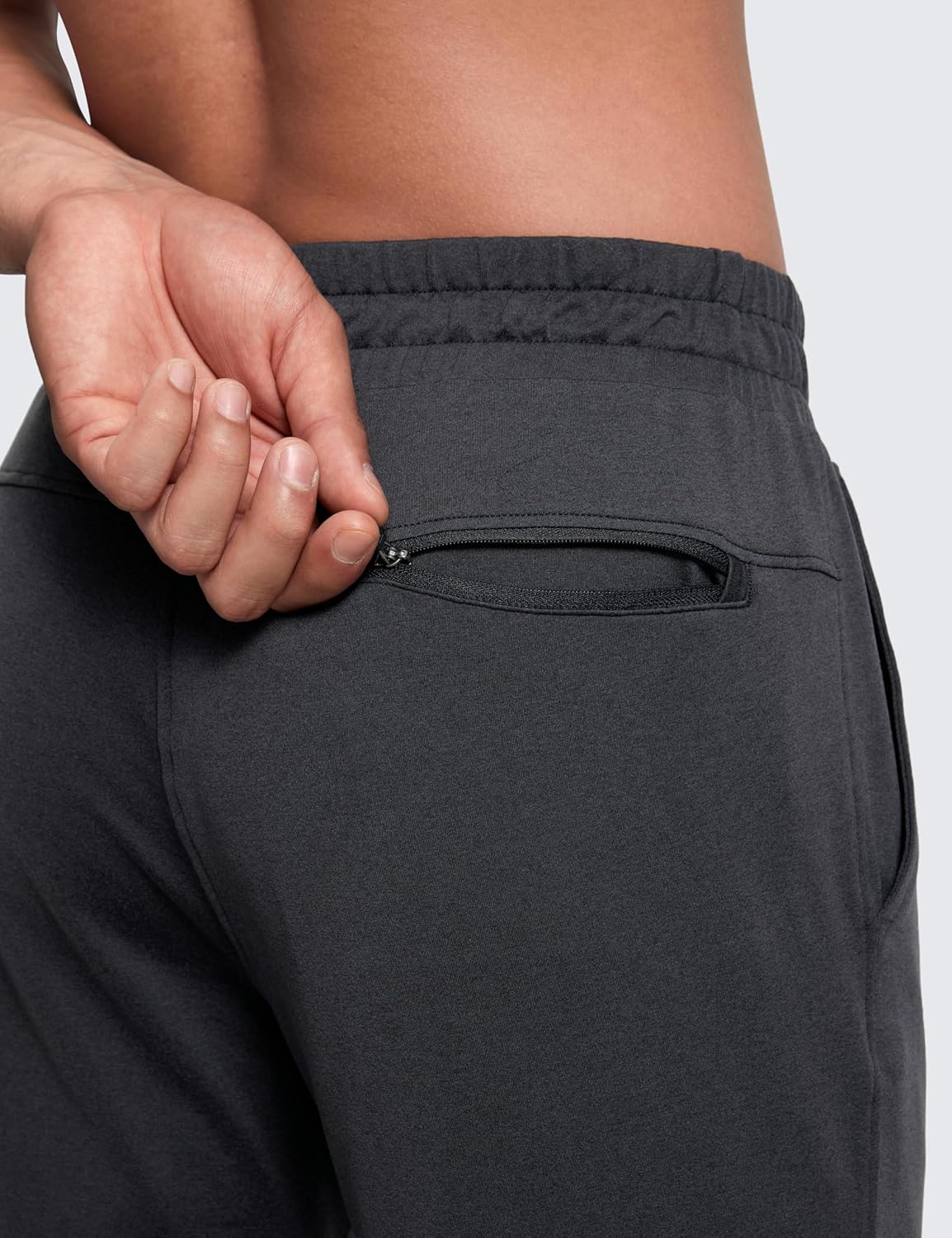 CRZ YOGA Cloud Jersey Lightweight Sweatpants for Men 30" - Workout Casual Yoga Lounge Open Bottom Pants with Zipper Pockets - Image 5