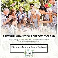 Vista 7 de Chic Leaf - Platos de hoja de palma desechables, biodegradables, aptos para composta - ideales para fiestas y bodas.