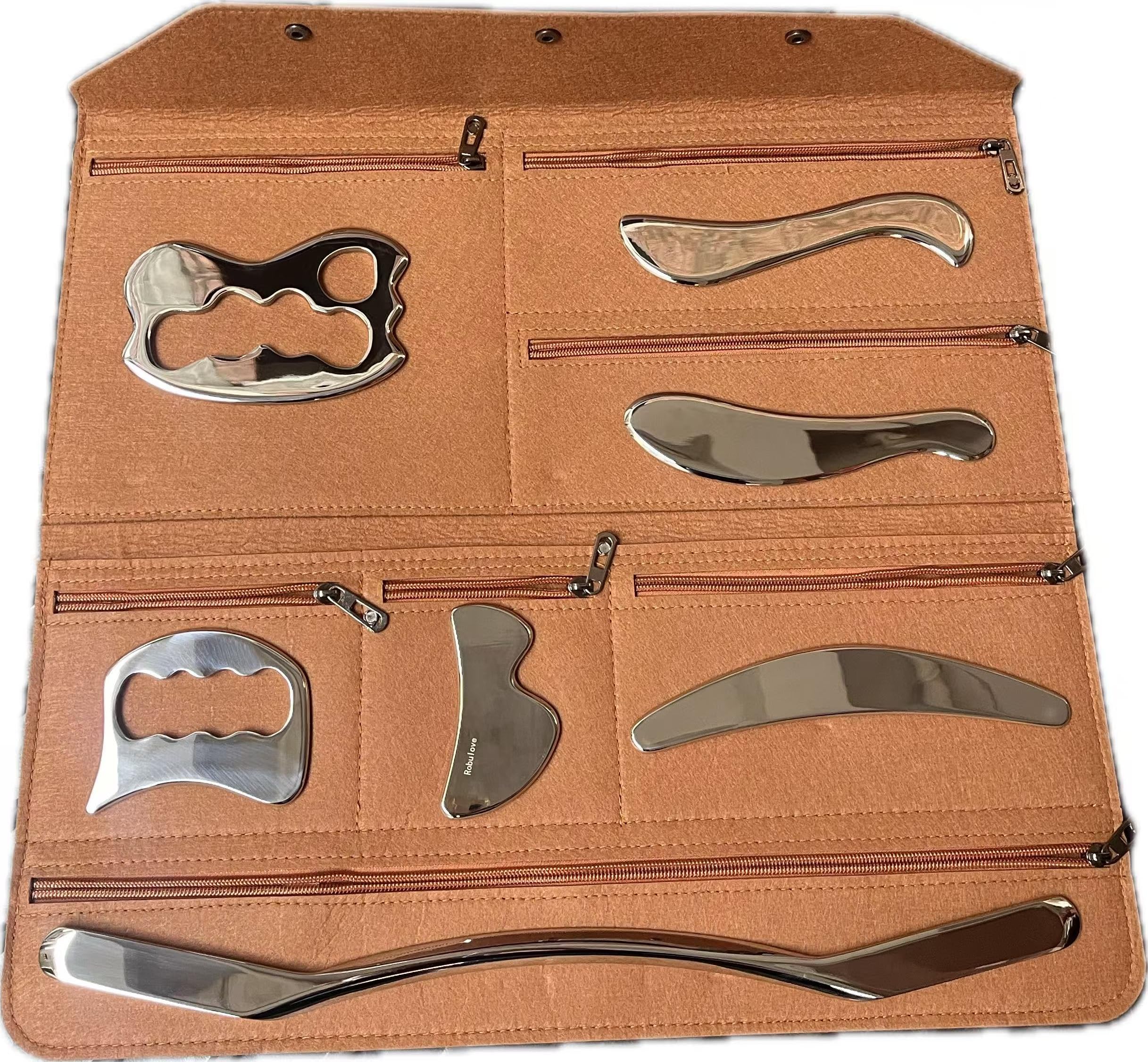 Muscle Scraper Stainless Steel Gua Sha Scraping Massage Tool Set IASTM Tools Great Soft Tissue Mobilization Tool (7pcs-Set)