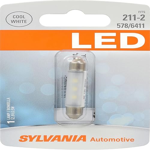 SYLVANIA -211-2 Mini bombilla LED blanca - Bombilla LED brillante, ideal para iluminación interior - Mapa, maletero, carga y matrícula (contiene 1