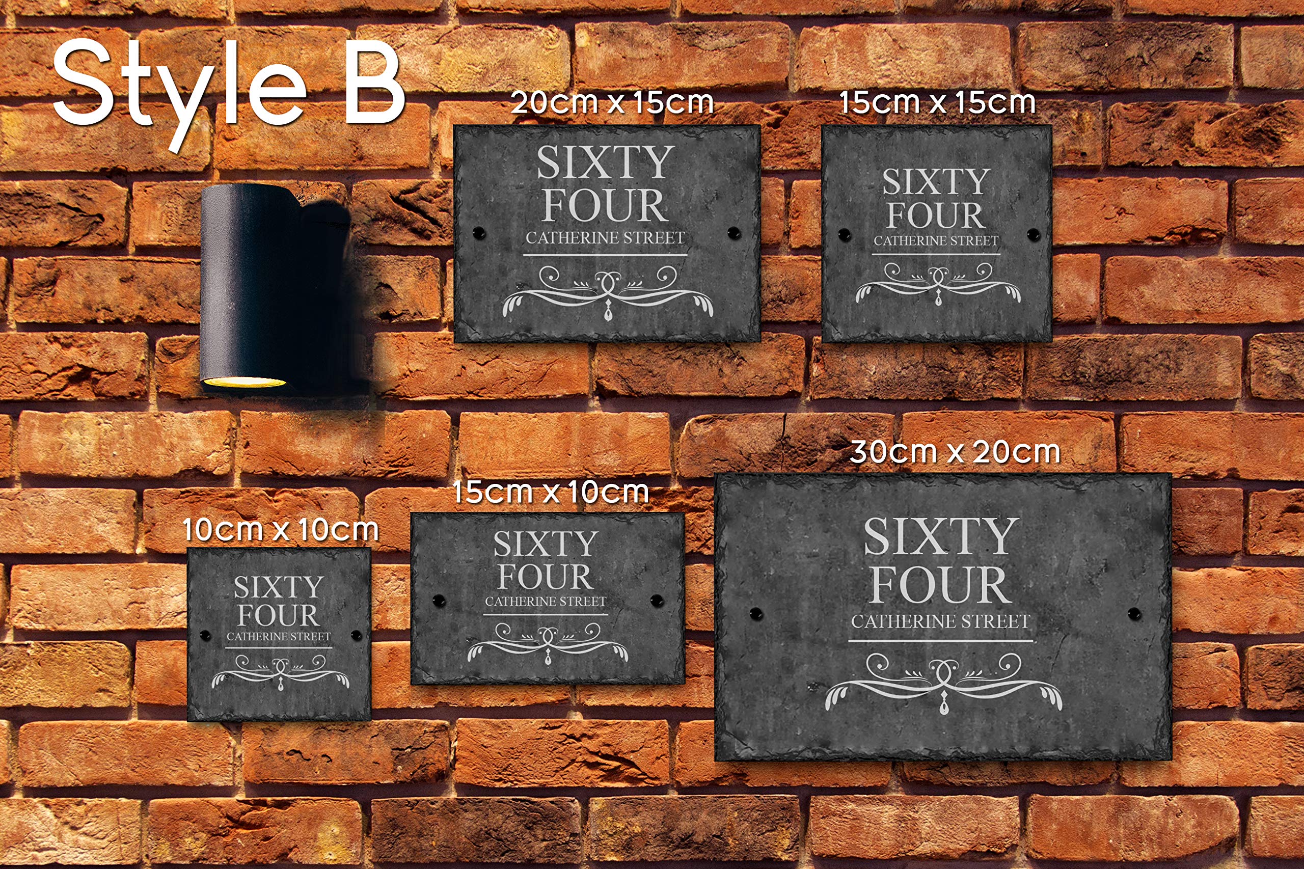 Buy Rustic Natural Slate Door Number House Gate Sign Plaque Sign