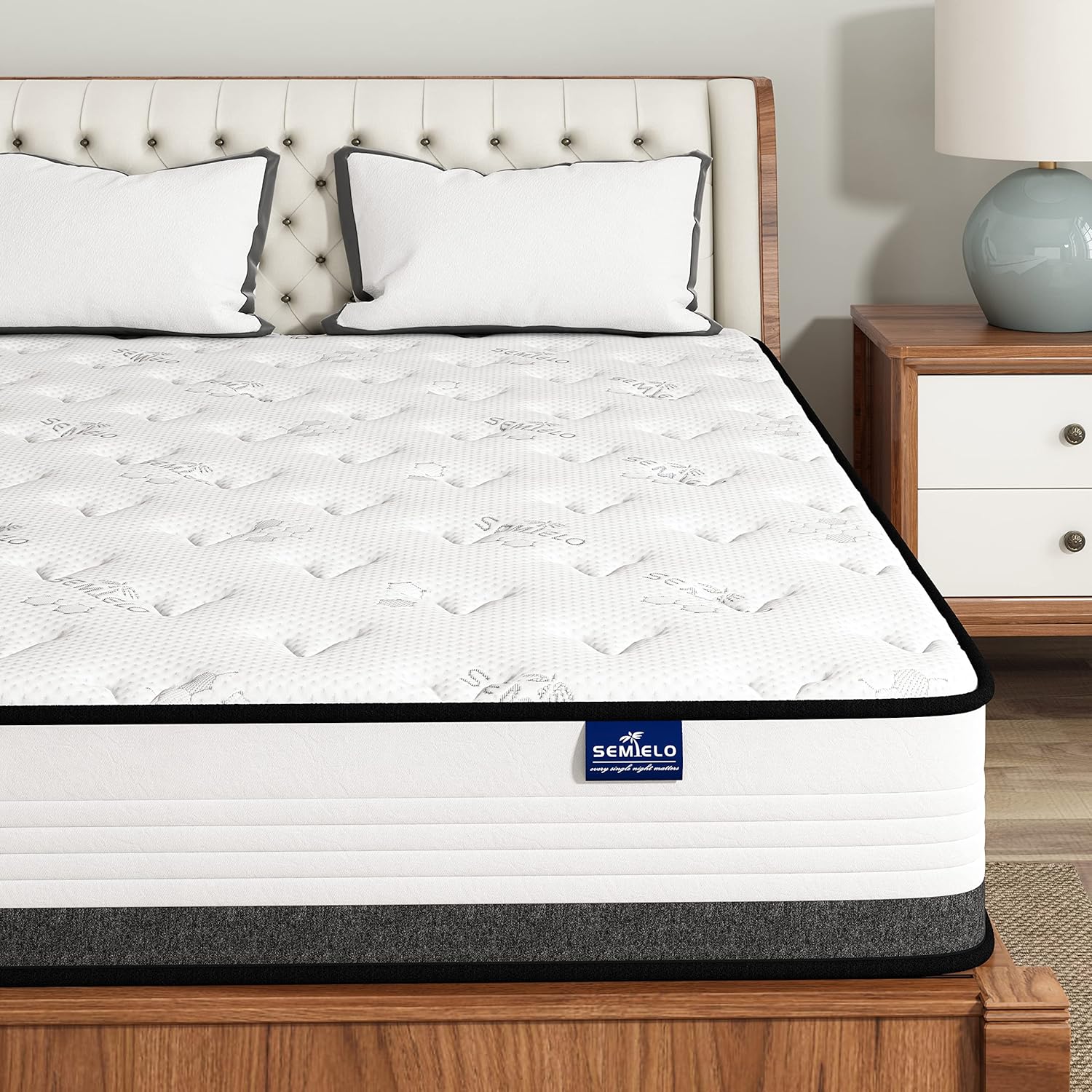 SEMIELO Full Size Mattress 10 Inch, Hybrid Mattress Medium Firm with