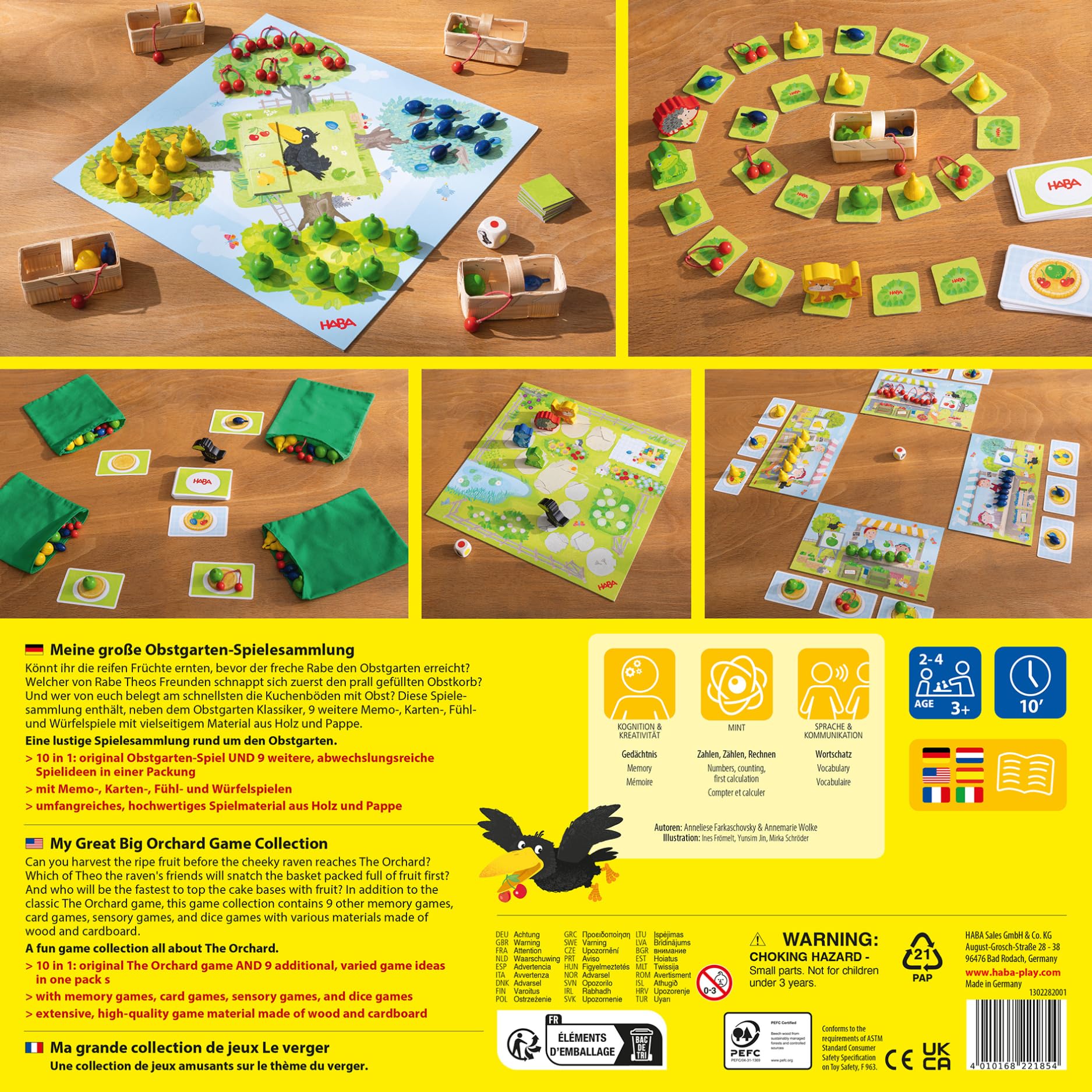HABA 302282 - Mi Gran Colección de Juegos El Frutal, colección de 10 Juegos Infantiles de Mesa ambientados en El Frutal. Más 3 años.