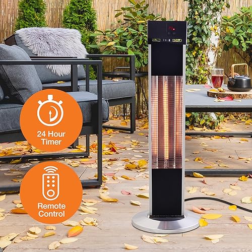 Miniatura 7 de Lifesmart Calentador de torre infrarrojo para exteriores, calor suplementario para garaje, terraza, patio, calentador eléctrico portátil