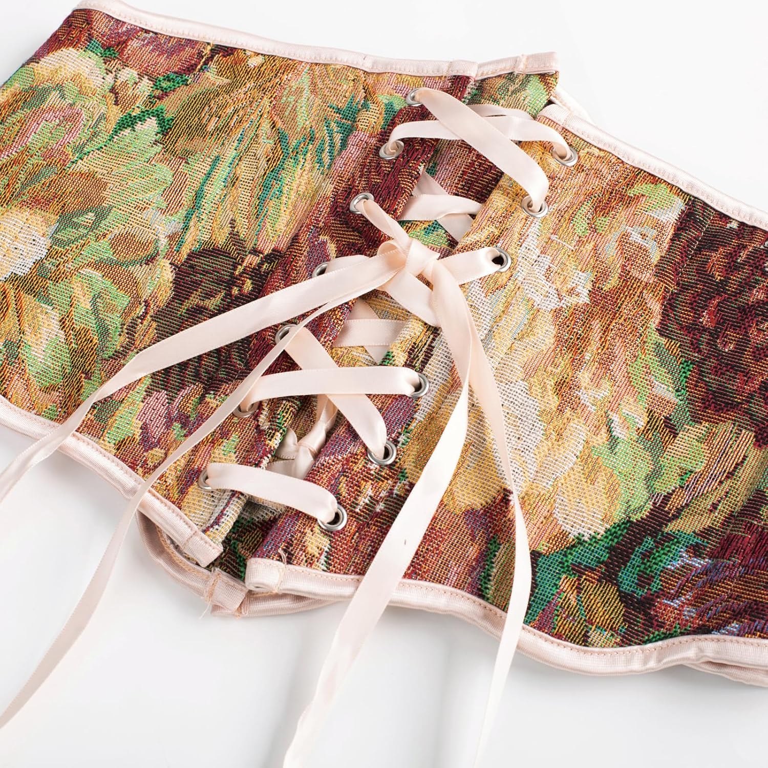 Scarlet Darkness Corset Belt for Women Vintage Renaissance Floral Underbust Corsets - Image 7