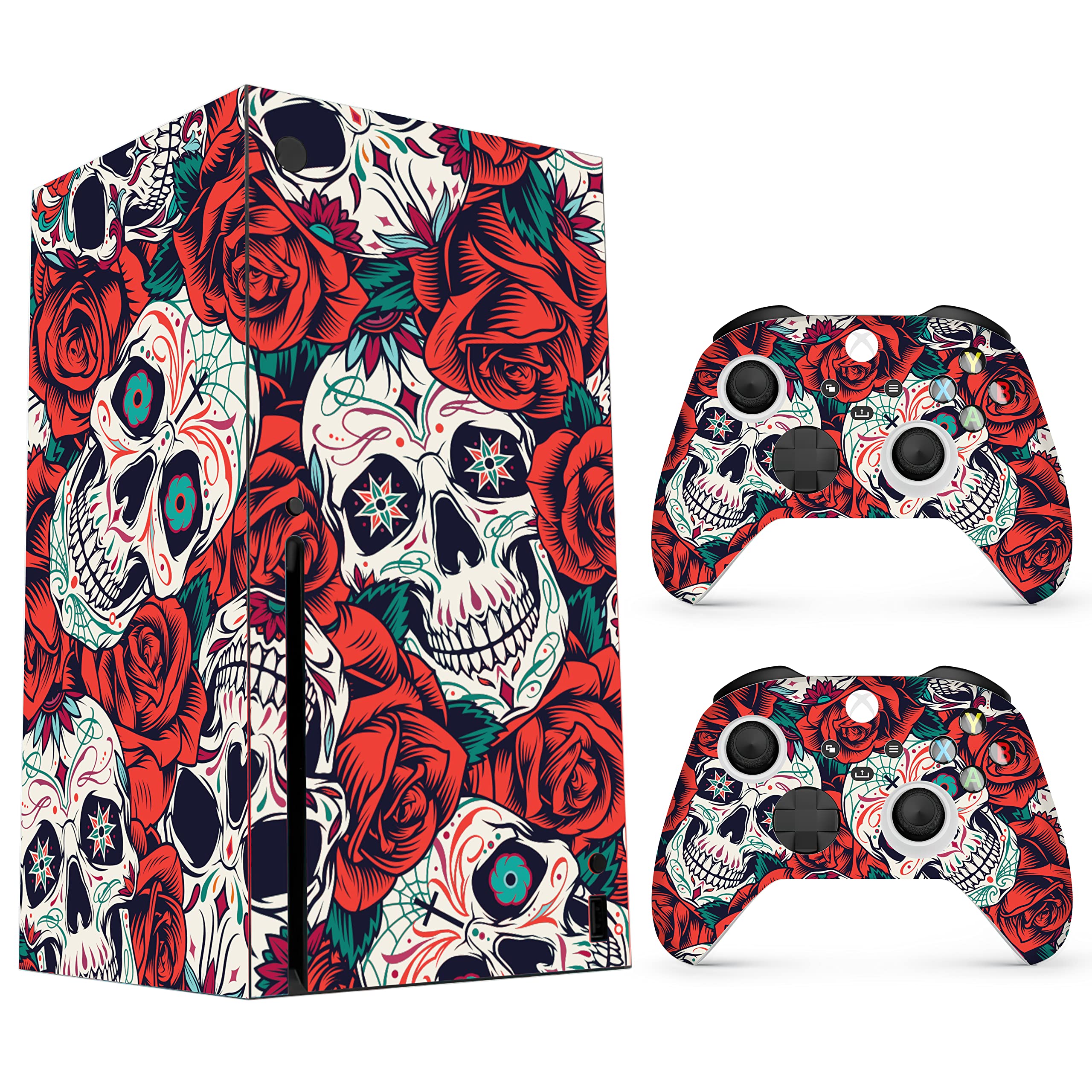 HK Studio X-Box Series X Skin Sugar Skull with No Bubble, Waterproof, Full Protection - X-Box Series X Wrap - Including X-...