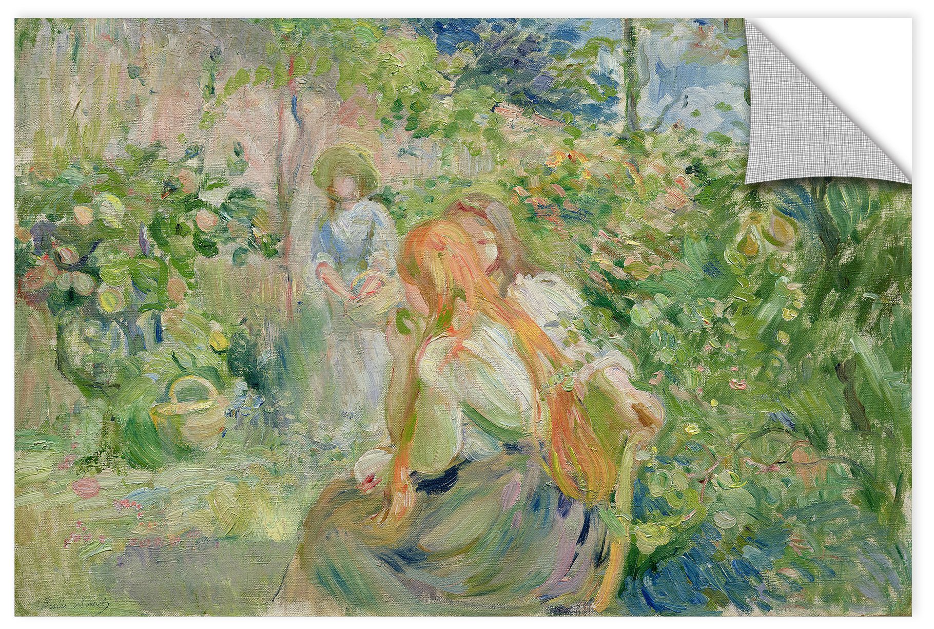 Berthe Morisot ''In The Garden At Roche-Palte, 1894'' Removable Wall Art Mural, 32X48