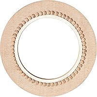 Vista 2 de Espejo de pared redondo decorativo de madera