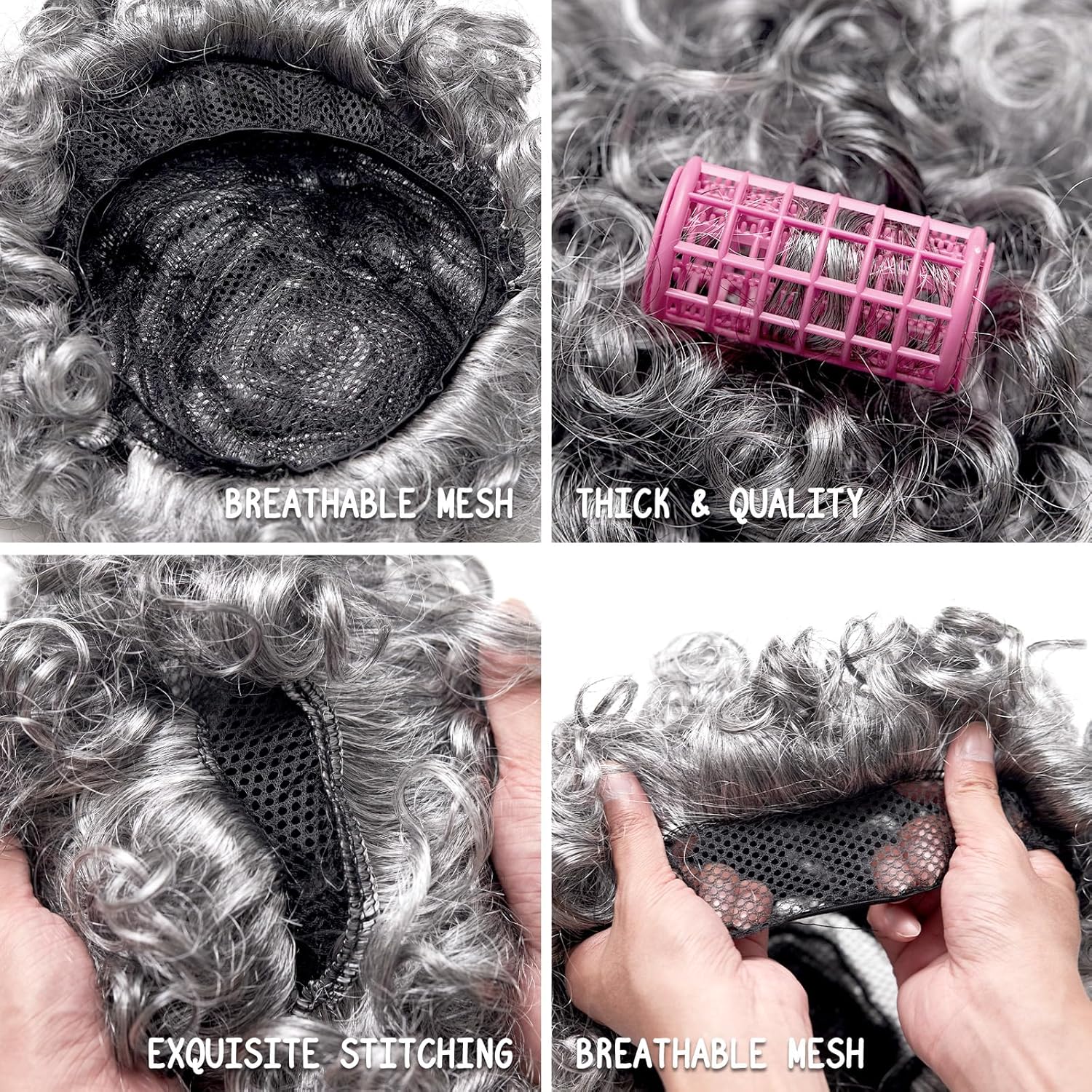 Old Lady Costume for Girls 100th Day of School Costume Grandma Granny Dress with Wig for Kids - Image 6