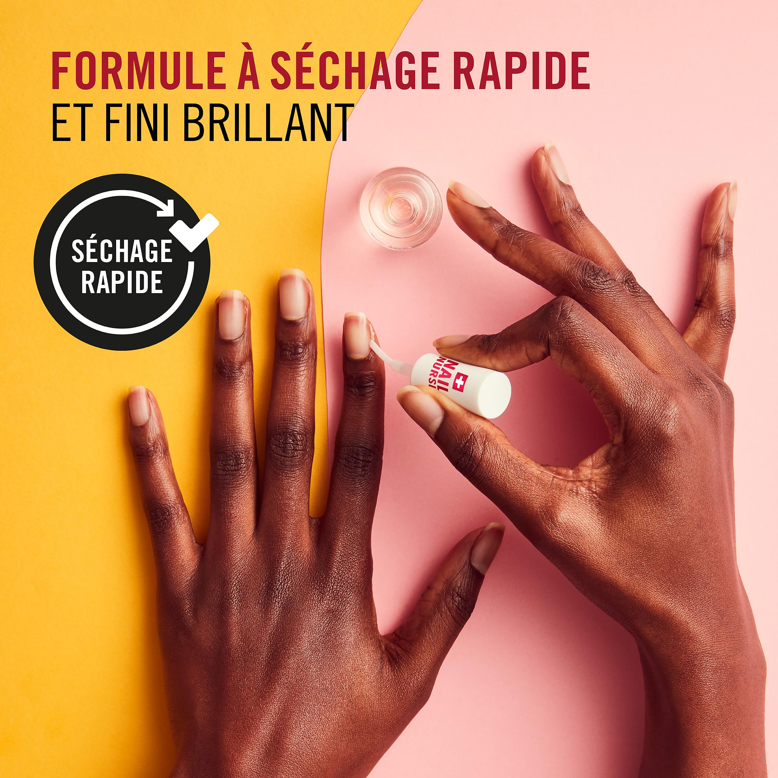 Rimmel London Soin des ongles - Base & Top Coat 7 en 1 polyvalents, sèche rapidement, fini lisse, protège les ongles, scelle la couleur, formule vegan 12 ml