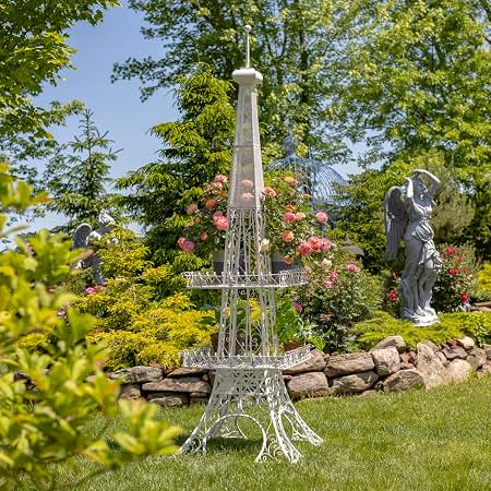 Amazon.com: Zaer Ltd. Fancy Eiffel Tower-Inspired Two-Tiered Metal