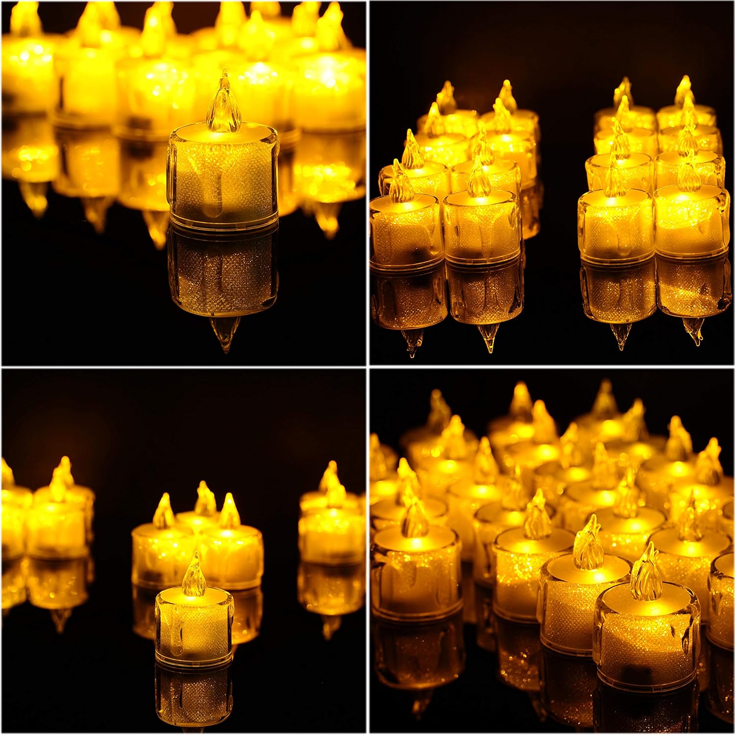 Flameless LED Tea Light Candles Battery-Powered Unscented LED Tealight Candles, Fake Candles, Tealights (Warm White) - Image 5