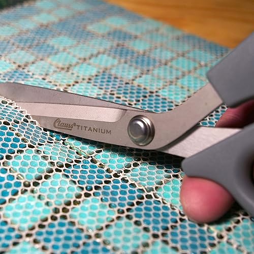 Miniatura 8 de Clauss 18081 Tijeras de tensión ajustables de titanio dobladas de 8 pulgadas con asas ultraflex extragrandes, color gris