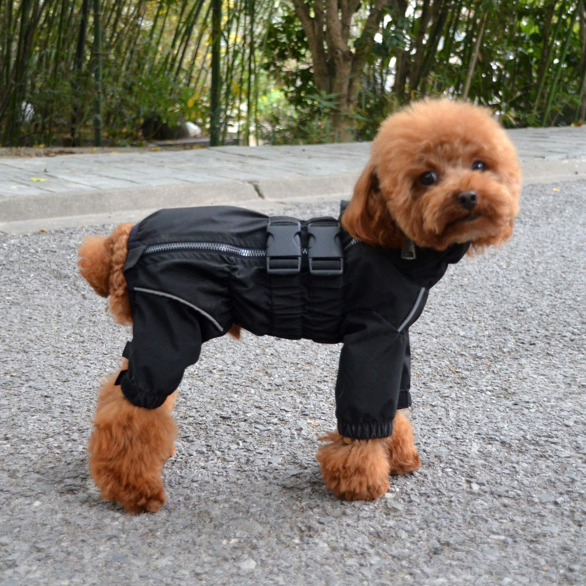 Chaqueta Impermeable para Perros, Chaqueta Impermeable Ligera Reflectante de Seguridad para Perro, Resistente al Viento, a Prueba de Nieve, Chaleco para Perros Corgis, Perros Salchicha, Perros
