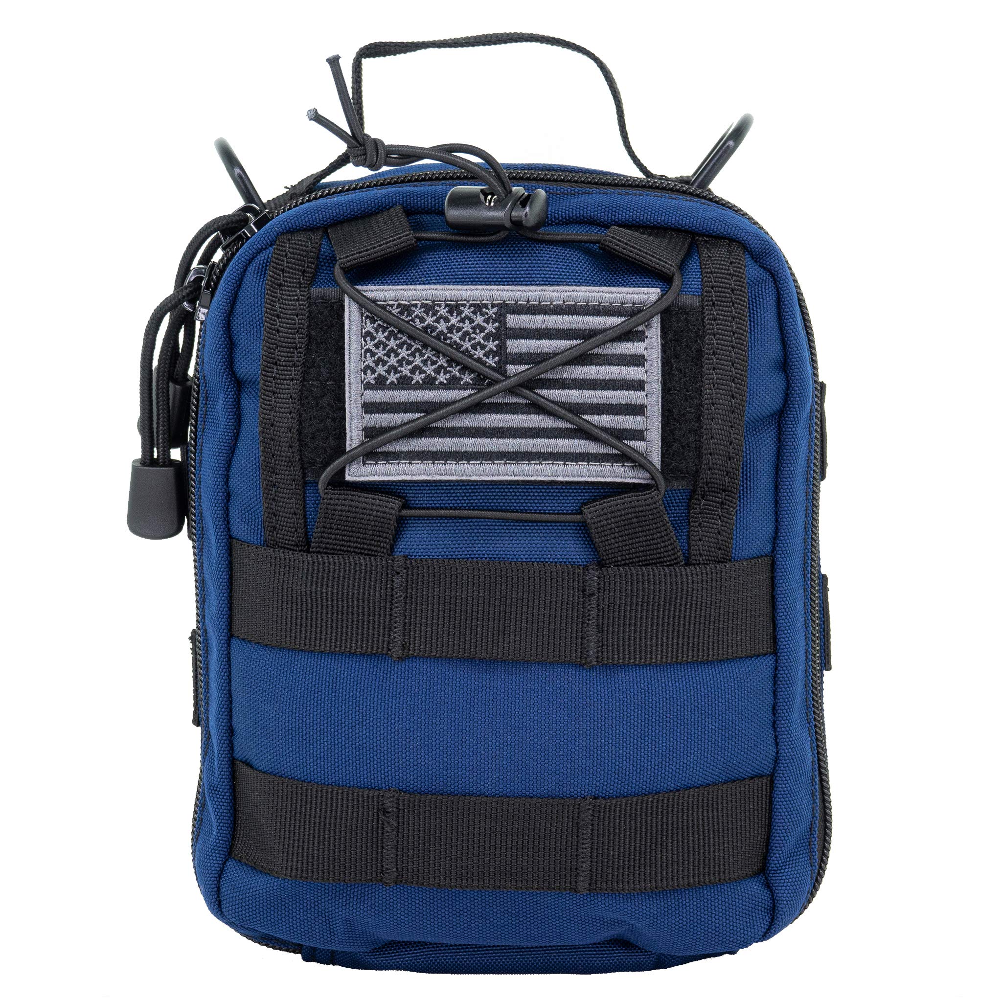 LINE2designFirst Aid (Ifak) Pouch EMS Bag - EMT Emergency Medical Trauma Pack Bags Tactical EDC Rescue Utility Gear IFAK Bags for Hiking Stop Bleeding Includes USA Patch - Navy
