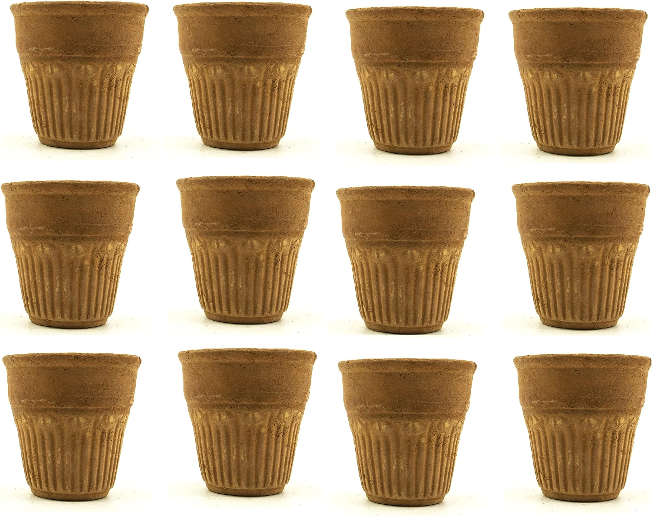 B S NATURAL Brown Clay Indian Traditional Teacup (Pack of 12)