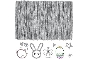 Fine Silver Pipe Cleaners Kids' Craft Supply